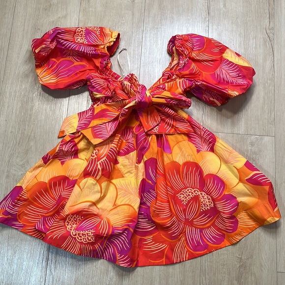 FARM RIO Summer Garden Ombre Mini Dress, SIZE LARGE 0760 - Picture 6 of 8